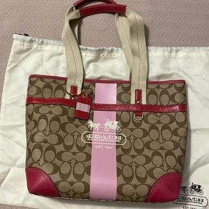 Vintage Coach Heritage Stripe Purse